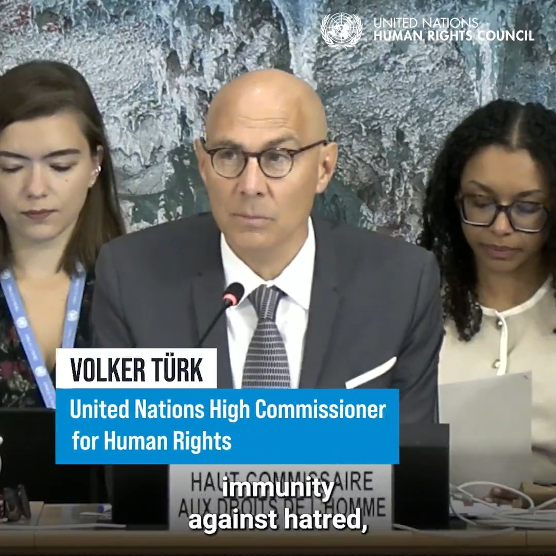 "Human rights education is not a nice-to-have," but "an effective vaccine against many of society’s ills," UN Human Rights chief Volker Türk told the United Nations Human Rights Council. He called on States to make human rights education universal by 2028. #HRC63