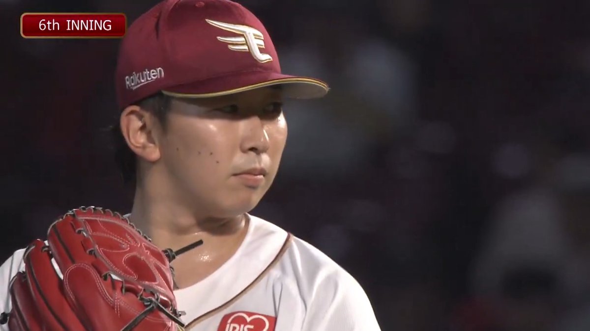 【6回表:E 0-0 L】 先発 #伊藤樹 選手 6回無失点の力投! リリーフ陣にマウンドを託します。 #RakutenEagles #強鷲革新