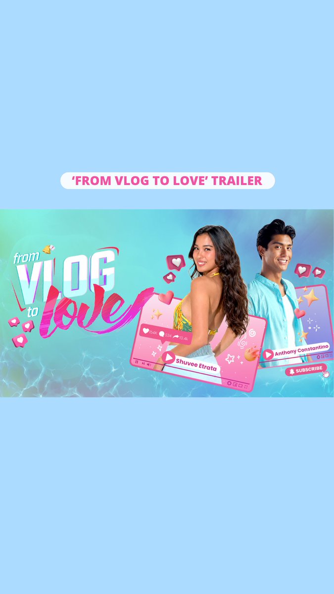 #Trailer: ONE UPLOAD CAN CHANGE EVERYTHING. 📹😳 #ShuveeEtrata and #AnthonyConstantino's digital rom-com series is coming to your screens! ✨💕 Mark your calendars! #FromVlogToLove premieres this Friday (September 18) on the GMA Network YouTube Channel. ▶️