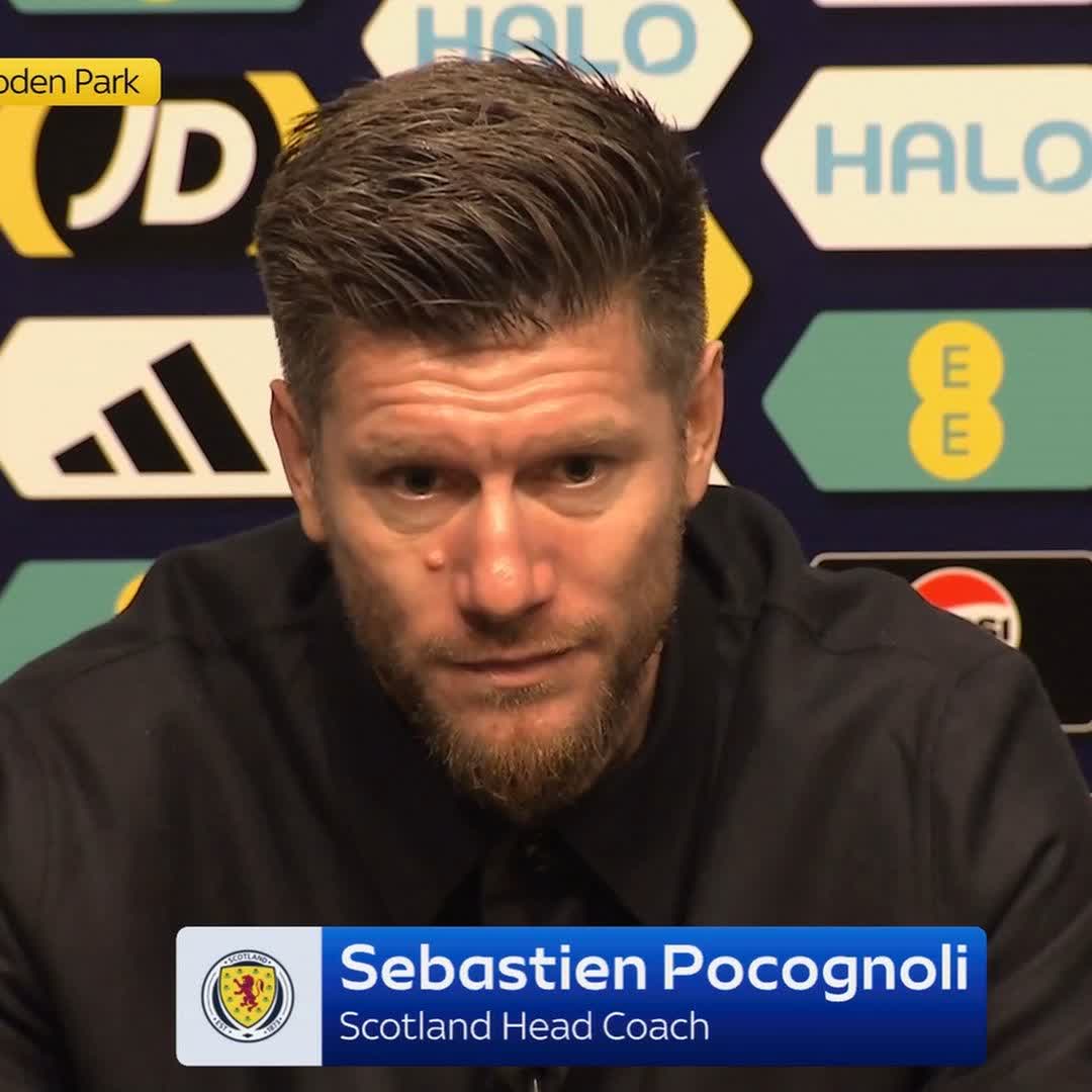 🗣️ "The most important is the style of play I want to produce." 🗣️ "If I have to convince a player to represent Scotland, he will not be there." Scotland head coach Sebastien Pocognoli explains his first squad and why he won't beg players to join him ⤵️