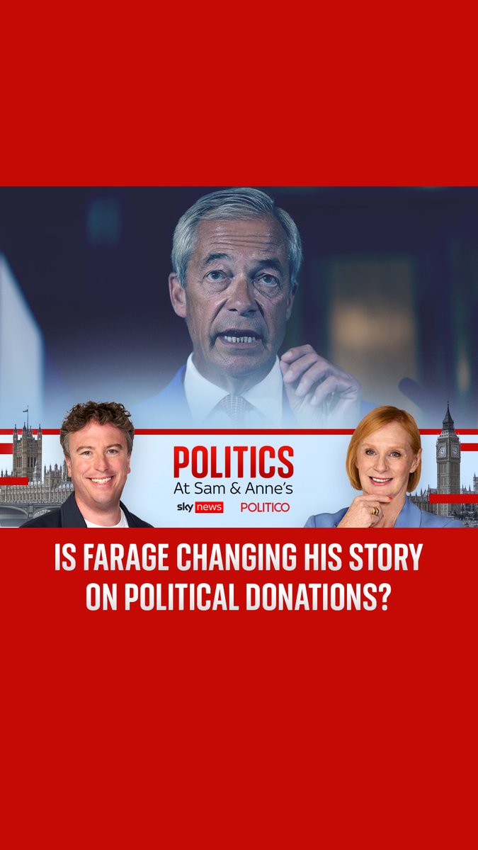 Nigel Farage’s defence of Reform’s £72m donations appears to be shifting. In the latest episode, Sam Coates Sky and anne mcelvoy look at what it means for the party and whether they have broken some of their political trust. Listen to PASAA here:
