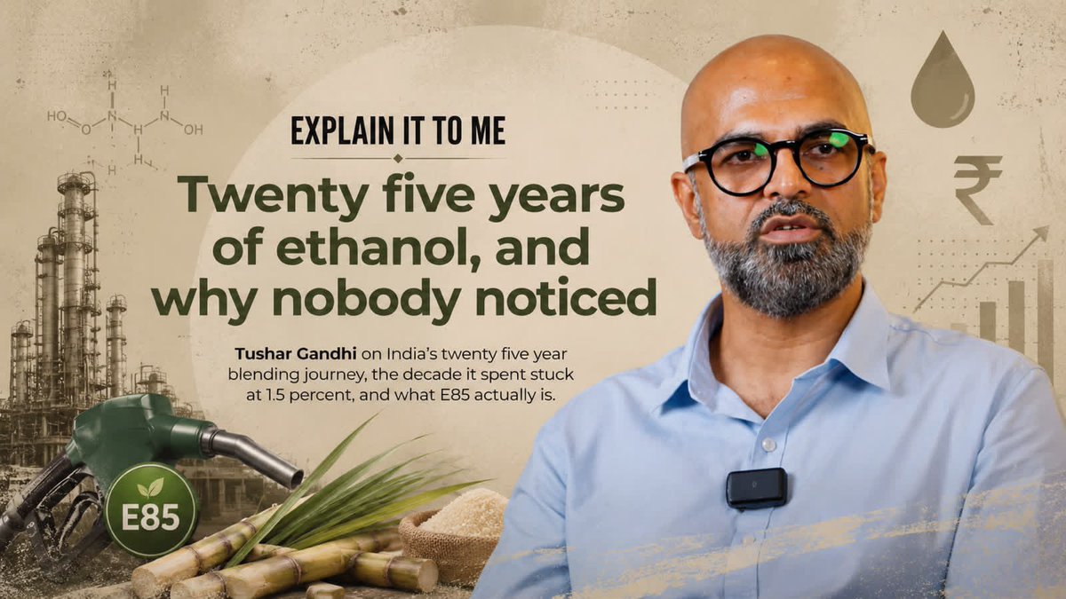 Ever wondered why ethanol became a talking point only recently, when ethanol-blended petrol has already been used across India for years? If vehicles have been running on blended fuel for over two years, what changed in June that suddenly put ethanol at the centre of public debate? In this episode of The Logical Indian’s 'Explain It To Me', Tushar Gandhi, a public affairs expert with nearly two decades of experience in regulated sectors, unpacks India’s 25-year ethanol journey and the debate around E85. #ExplainItToMe #TheLogicalIndian #Ethanol #EthanolBlending #E85 [ethanol, ethanol blending, E85, petrol, automotive industry, The Logical Indian]