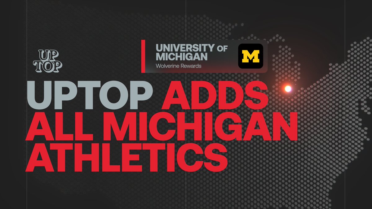 BREAKING: The University of Michigan is bringing its fan rewards experience onchain, powered by Uptop, built on Avalanche College athletics is a multi-billion-dollar industry powered by millions of passionate fans. But much of what makes someone a great fan has historically been invisible. Wolverine Rewards gives Michigan Athletics 〽️ one fan identity across every sport, connecting how fans show up, engage, and support Michigan. Now, the more you show up for Michigan, the more Michigan can reward you for it.