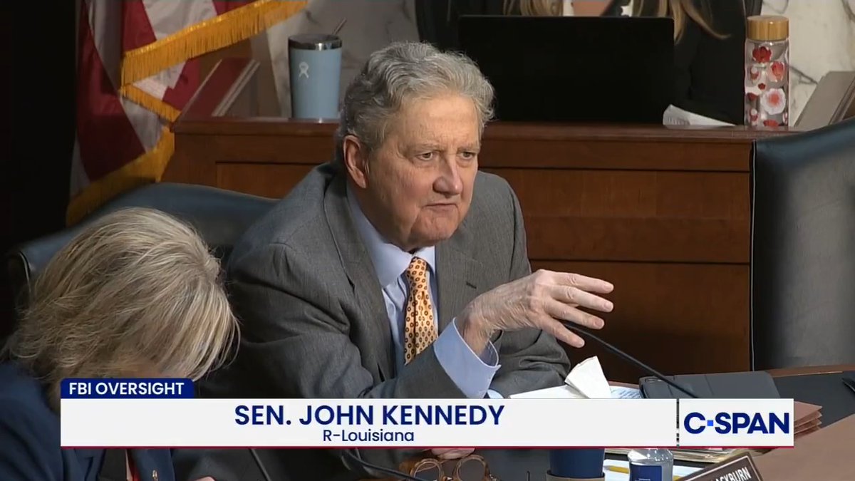 John Kennedy (R-LA) also asks FBI director Patel on bestiality: Kennedy: "The person who recommended it — why didn't you just say, what planet did you parachute in from?" Patel: "They then explained to me and showed me cases in which people were forced into it..."