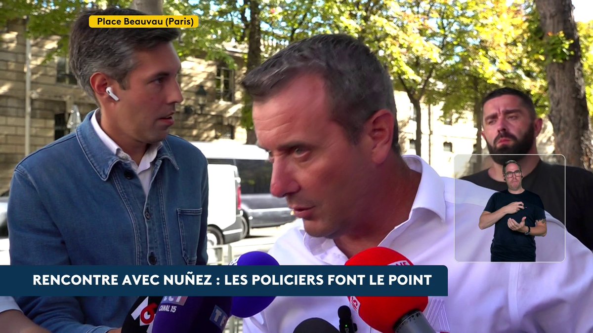 🔴🗣 "Si dans quelques jours ça n'avance pas, le rapport de force va s'intensifier", déclare Fabien Vanhemelryck, secrétaire général du syndicat Alliance, à la sortie de sa rencontre avec Laurent Nuñez. Il ajoute qu'il y a "eu une prise de conscience de la situation". #canal16