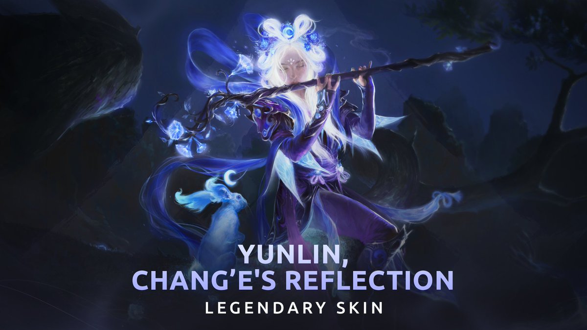 🐇🌕 The Moon has bestowed a new legendary skin upon Yunlin. Show off your exquisite taste with new VFX, an exclusive epic weapon, an emote and a new legendary victory pose — all available in the game starting September 17th!