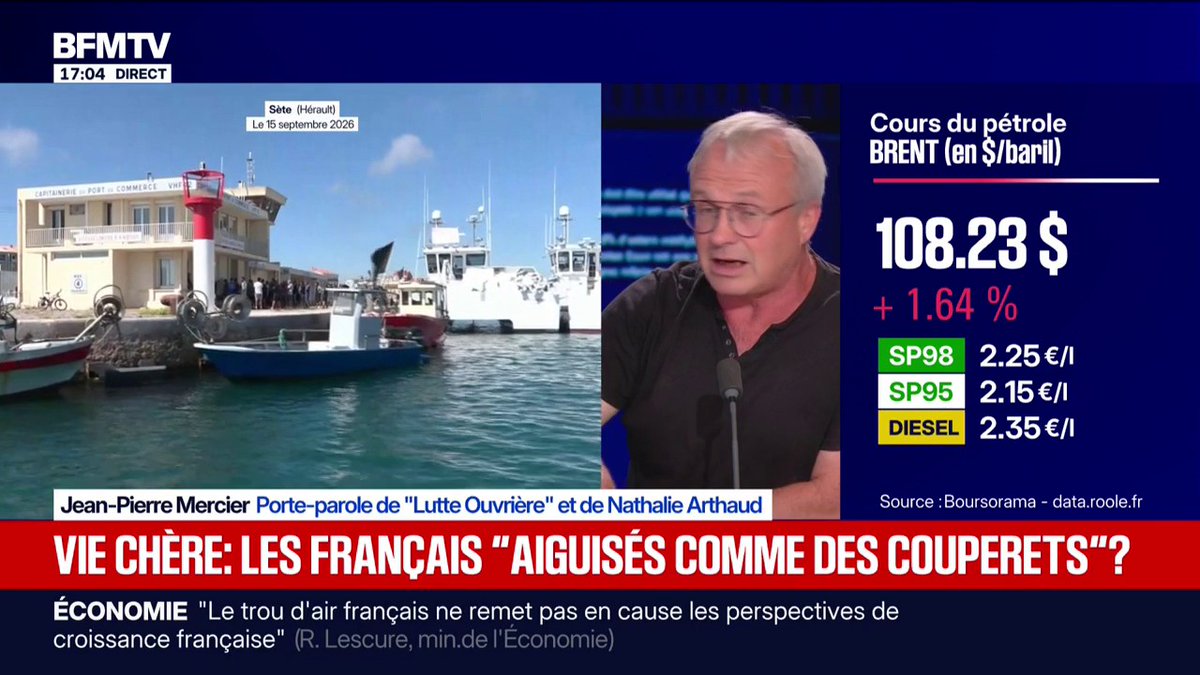 Hausse des carburants: "La colère doit s'exprimer", assure Jean-Pierre Mercier, porte-parole "Lutte Ouvrière"