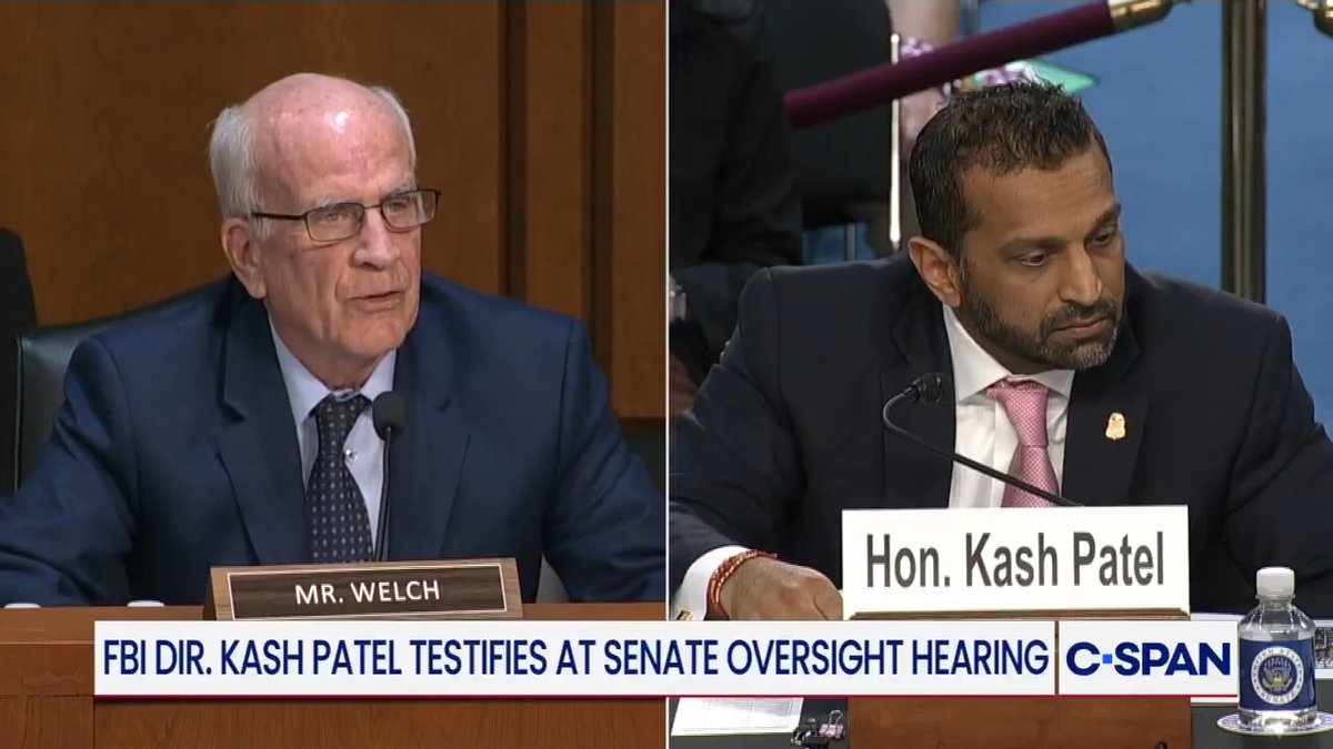 .Senator Peter Welch (D-VT) asks FBI Director Patel if he agrees with President Trump's statement that the only way Democrats can win the upcoming elections is if they cheat: "The president is completely justified in making his opinions known as does any president before him."