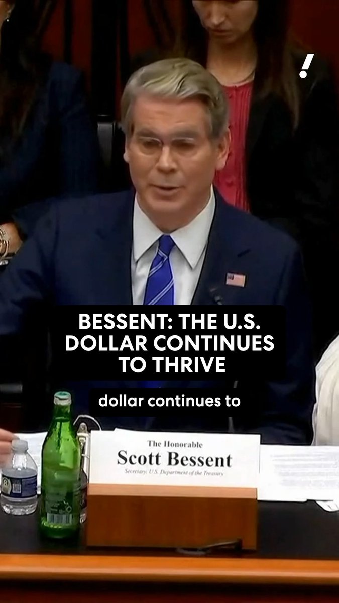 Bessent thinks the US dollar is thriving. 💵
