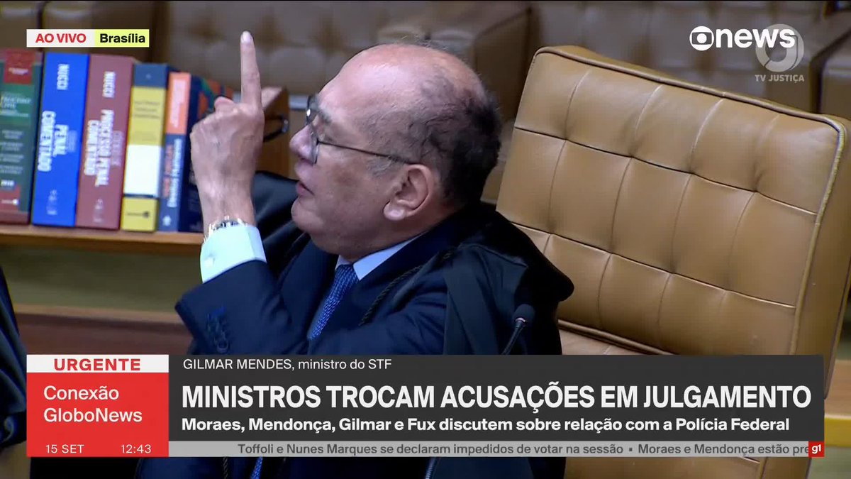 “Não aponte o dedo para mim”, pede Mendonça a Gilmar; “Quem não se dá respeito, não merece respeito”, rebate ministro. ➡️ #ConexãoGloboNews - de segunda a sexta, às 11h, na #GloboNews. Assista na TV e no Globoplay