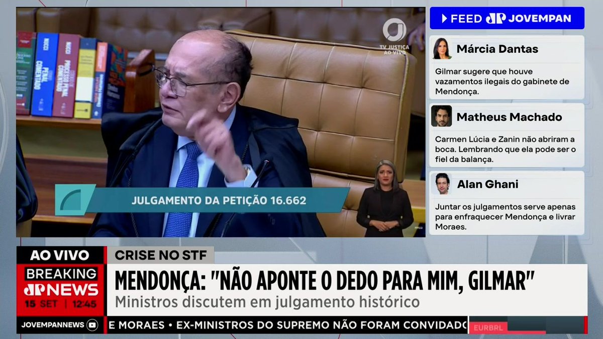 O ministro Gilmar Mendes briga com André Mendonça : “quem não se dá o respeito não merece respeito”. 📺 Confira na íntegra: #MorningShow