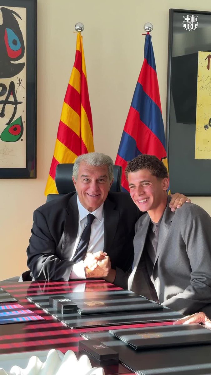 President Joan Laporta Estruch renews Hamza Abdelkarim 🤝