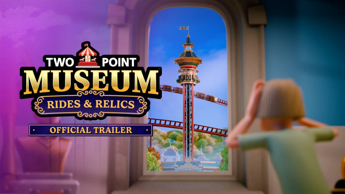 We heard you like theme parks… 🎢 Two Point Museum: Rides &amp; Relics arrives October 8th, introducing a brand-new campaign and location, funfair exhibits, customisable mini-coasters, and much more! 🎡