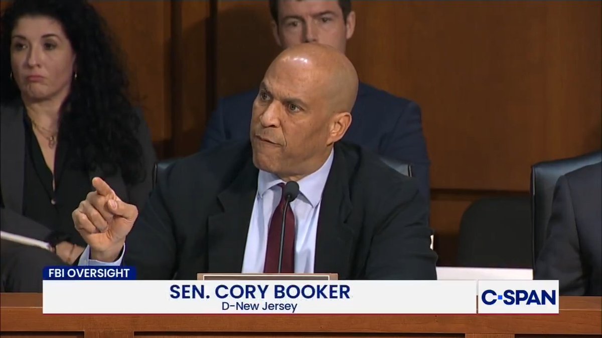Sen. Cory Booker (D-NJ) calls FBI Director Patel a lackey and argues with Chuck Grassley (R-IA): Booker: "What a mockery you are." Patel: "You are the biggest mockery in the United States Senate." Grassley: "Are you ready to shut up?"