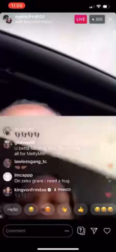 King Von and Memo600 reaction to 051melly getting killed 😳#LLKV 🕊️