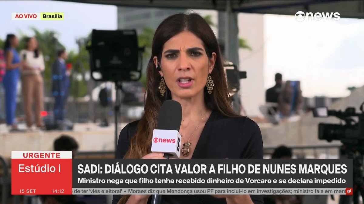 Diálogos de Vorcaro citam supostos pagamentos de R$ 500 mil a filho de ministro Nunes Marques, do STF. As informações são de Andréia Sadi e Juliana Braga. ➡️ #Estúdioi - de segunda a sexta, às 13h, na #GloboNews. Assista na TV e no Globoplay