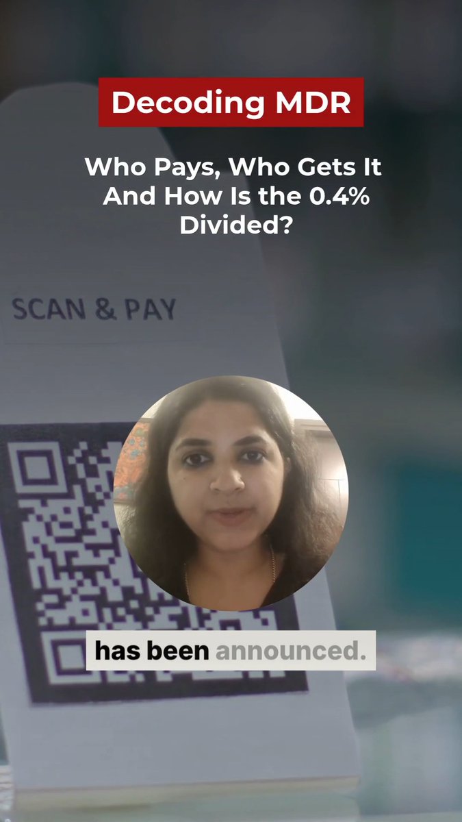 #EXPLAINED | UPI MDR is finally here. But who actually pays it? Who receives the money? And how is the 0.4% MDR divided? Chandra R. Srikanth (Chandra R. Srikanth) explains how the new MDR on UPI transactions above ₹2,000 works, who stands to gain and what it means for merchants and consumers. 💰📲 #UPI #MDR #DigitalPayments #Explained