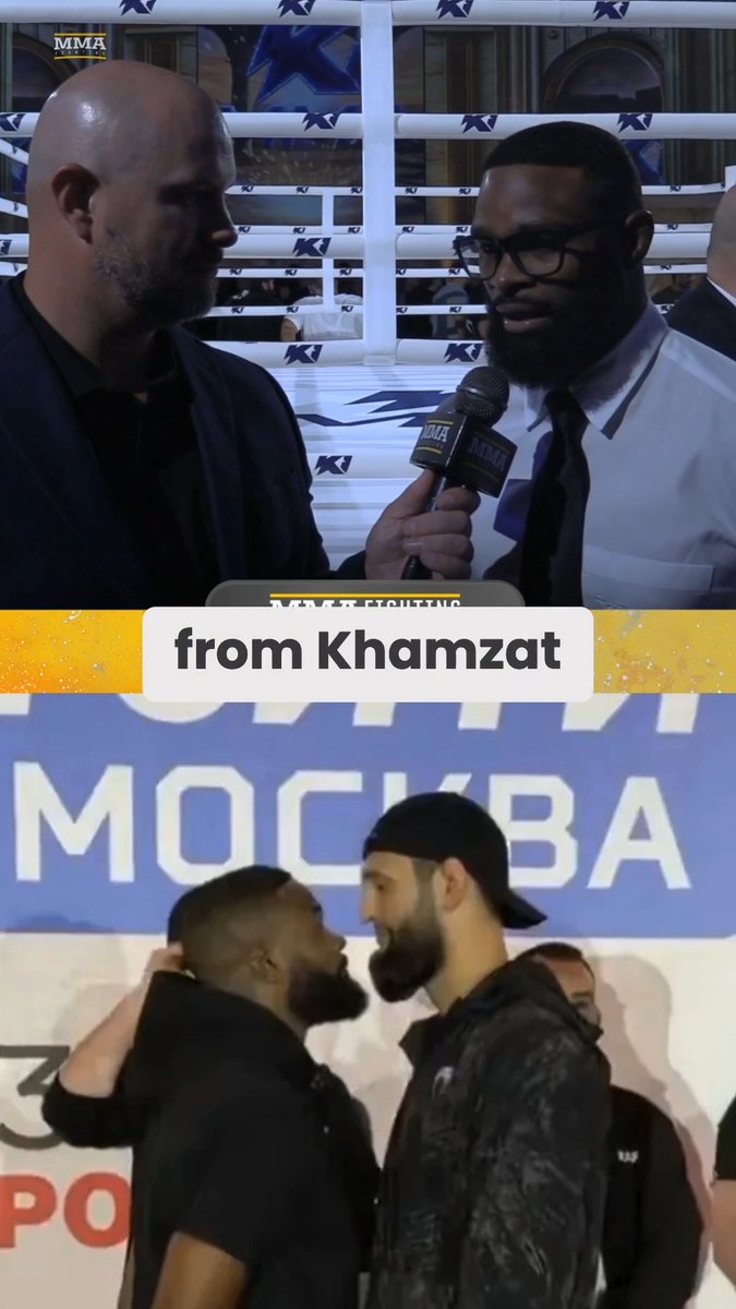 Tyron Woodley gives Khamzat Chimaev full credit for capitalizing on his "brain fart" at RAF Moscow: "In wrestling, you can't hesitate. I hesitated, and it cost me. … I do think I'll see him again. I feel I can beat him." (🎥: @mikeHeck_JR)