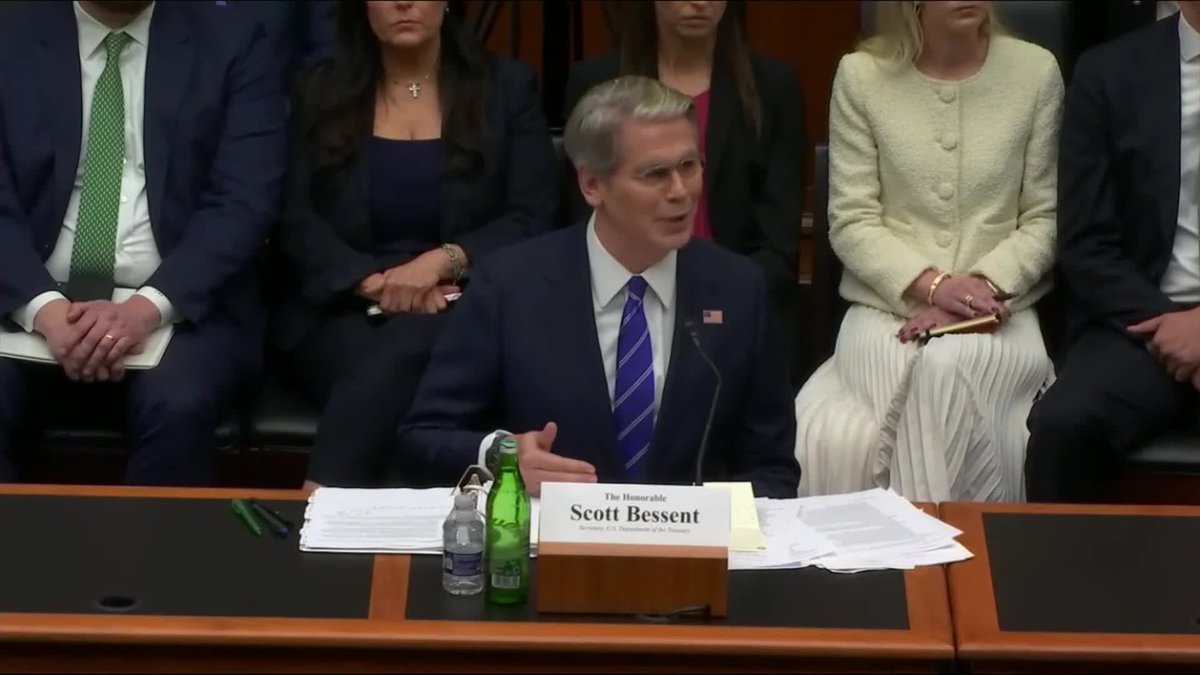 US Representative Jim Himes (D-CT) questions US Treasury Secretary Scott Bessent about the Treasury’s recent intervention in the bond market, arguing that the government’s actions distort free markets