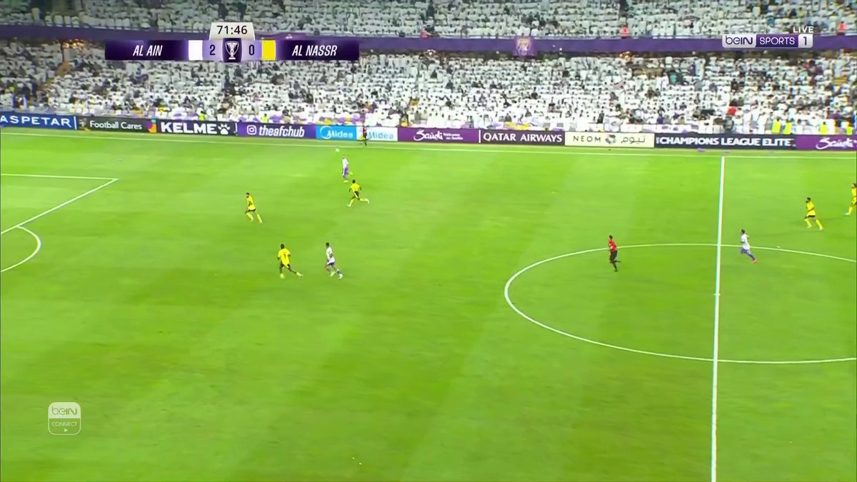 سفيان رحيمي يسجل الهدف الثالث للعين الإماراتي #دوري_ابطال_اسيا_النخبة