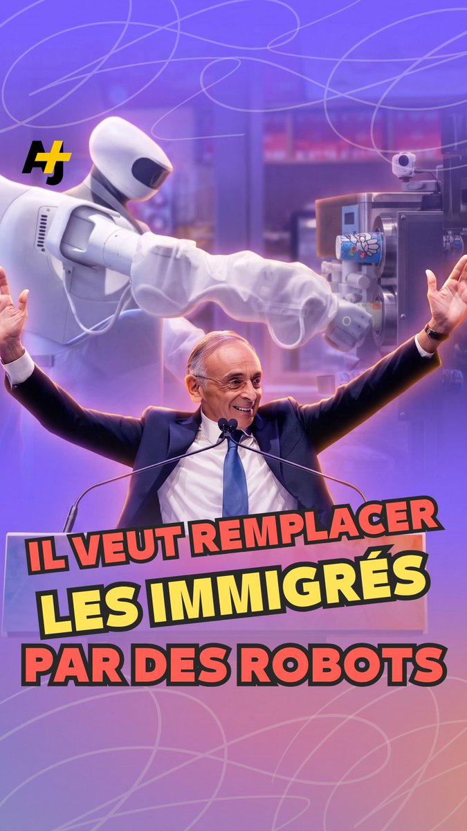 Éric Zemmour a une nouvelle solution pour se passer de l’immigration : remplacer les travailleurs immigrés par des robots.