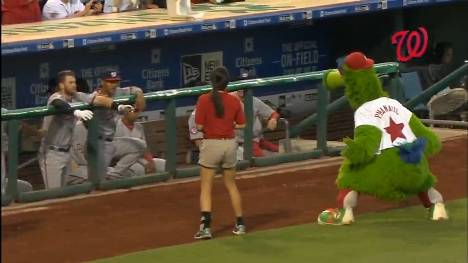Bryce Harper and the Phillie Phanatic are good friends these days, but it wasn’t always that way 😆 OTD in 2015, Harper stole the keys to the Phanatic’s ATV!