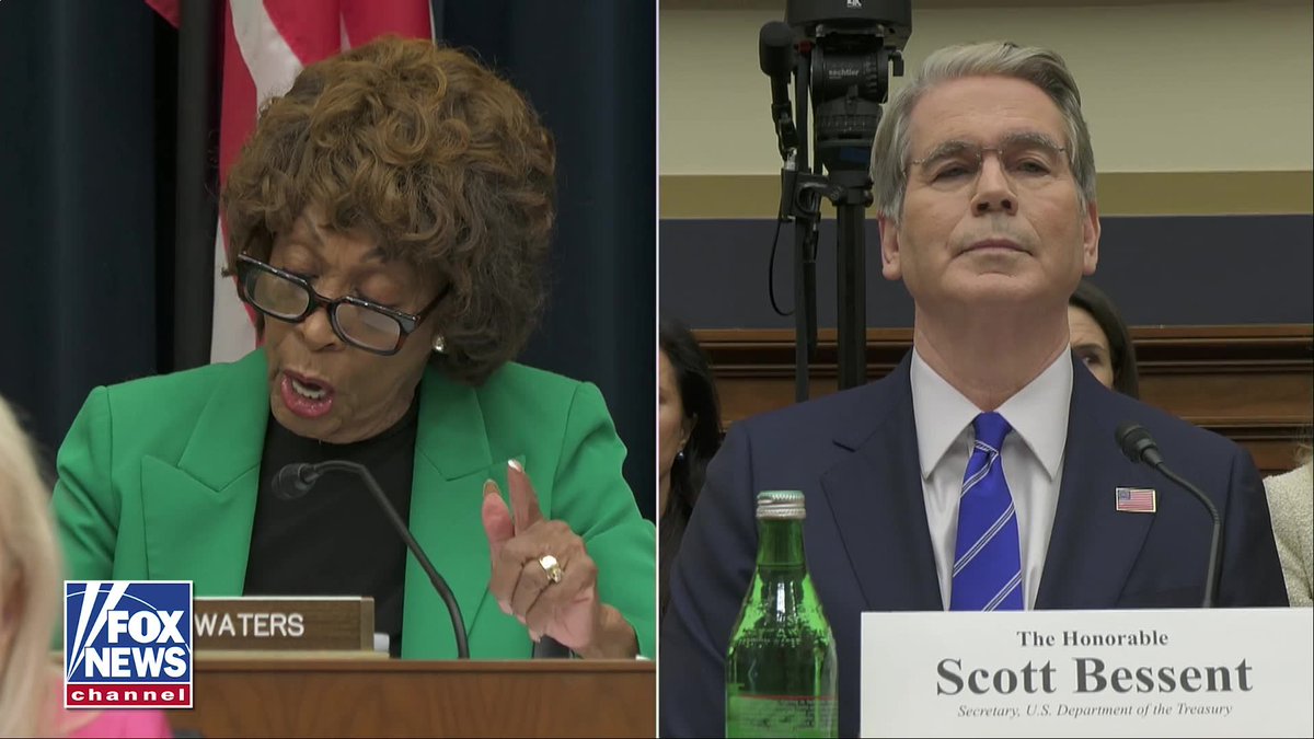 “Reclaiming my time!” Maxine Waters repeatedly shouts down Scott Bessent as the Treasury Secretary tries to answer her question about inflation, turning a routine hearing into a tense back-and-forth. Waters presses Bessent for a yes-or-no answer on whether inflation remains too high as he defends the Trump administration's tariff policy. "Your question wasn't making sense," Bessent responds before trying to explain.