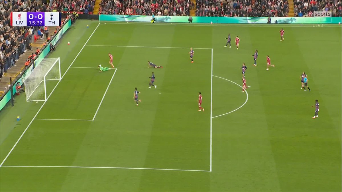 Close for Lewis Koumas! The Liverpool youngster is denied by Martin Dubravka after some brilliant play by Rio Ngumoha 🪄