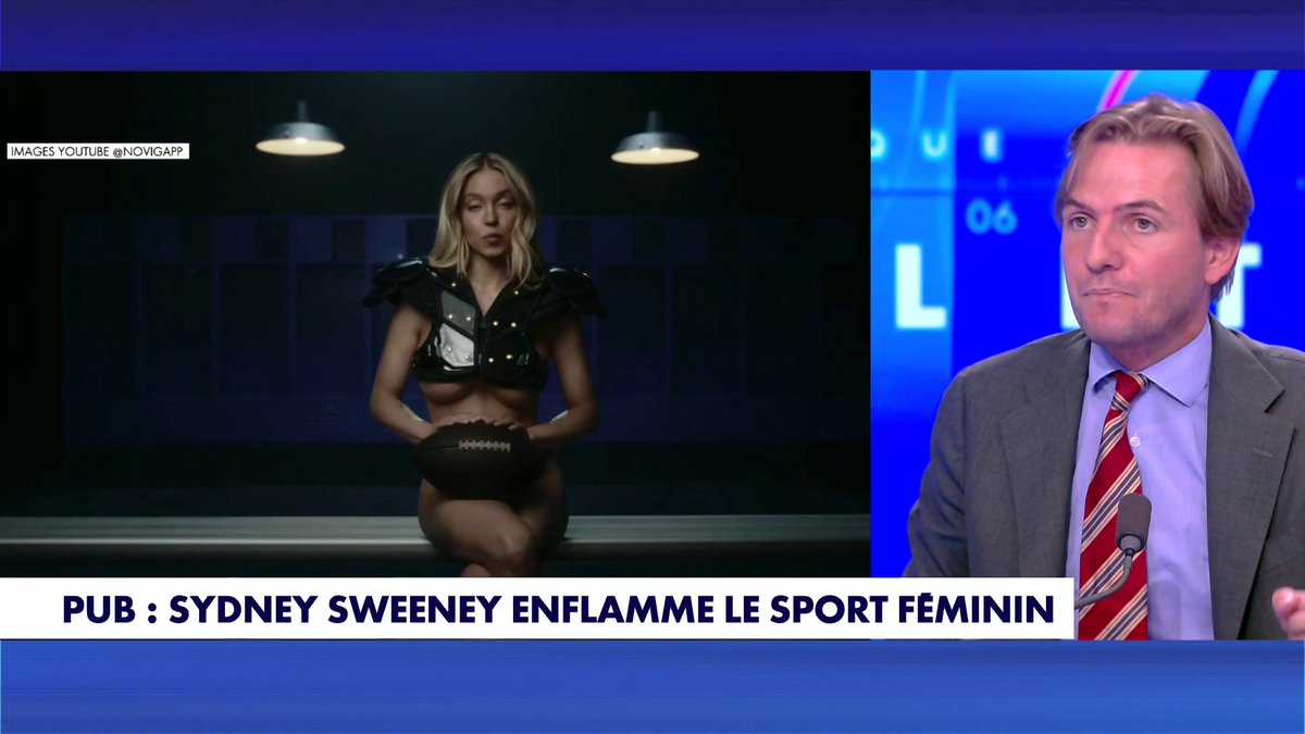 Sydney Sweeney : «Celles qui la critiquent, ce sont des militantes d'extrême gauche», estime Erik Tegnér, journaliste, dans #100Politique Toute l'info est à retrouver sur