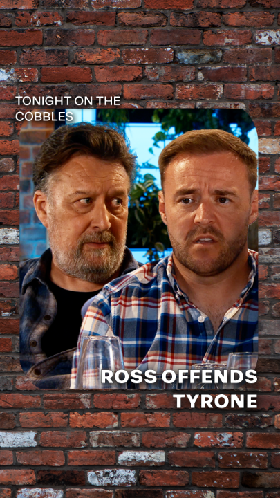 Ross has no idea what Tyrone has been through 😕 #Corrie