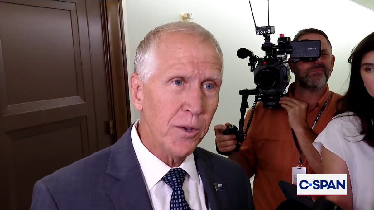 .Senator Thom Tillis disagrees with President Trump's claims that concerns with AI are a hoax, and implied he is being misinformed: "Come on it's not a hoax, it's a real thing... There are clearly guardrails that need to go around."