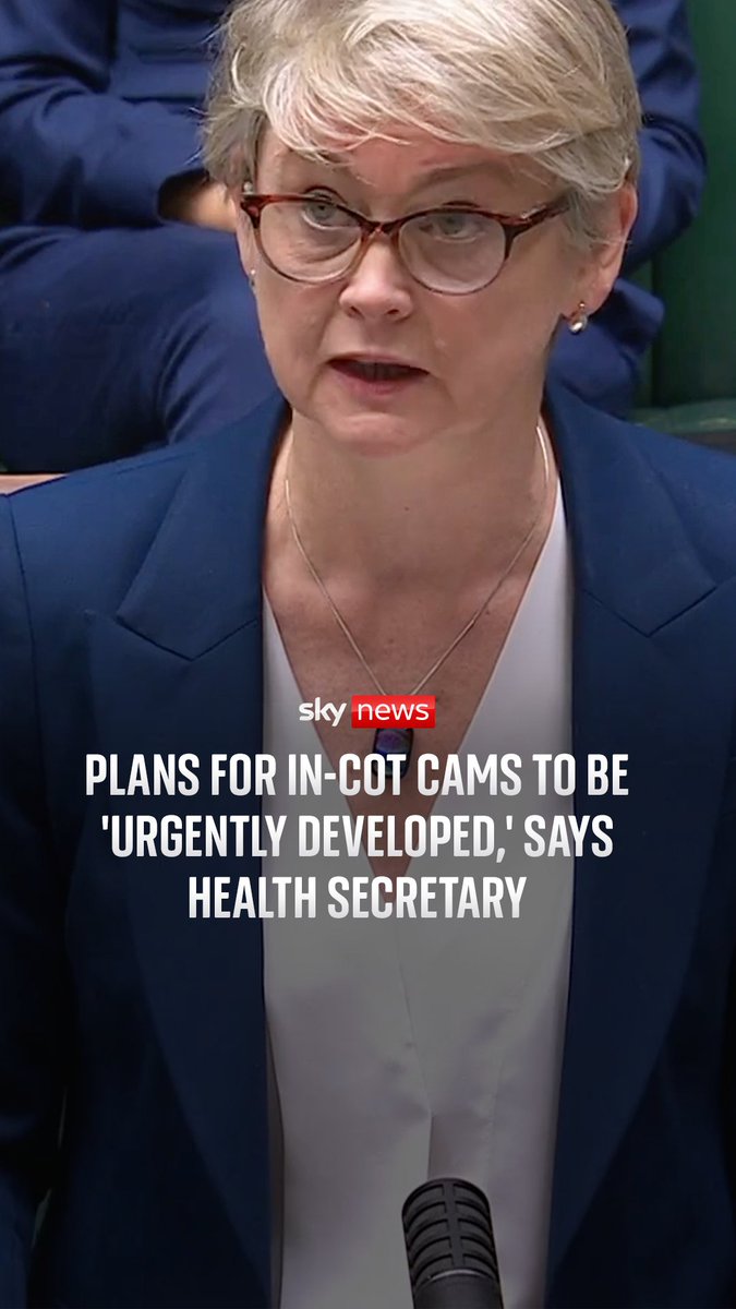 Speaking in the Commons, the Health Secretary Yvette Cooper says she has asked officials to "urgently develop plans" to introduce in-cot cameras for neonatal units - following an inquiry report into Lucy Letby
