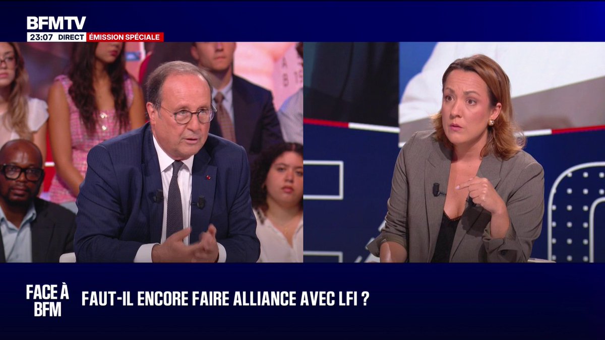Coalition avec LFI en 2027?: "Ça, c'est pas possible!", lance François Hollande, ancien président de la République