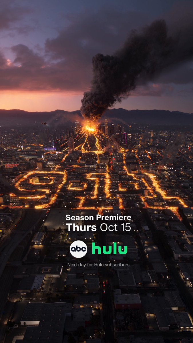 This is ash-tounding. Season 10 of #911onABC premieres October 15 on ABC. Stream on Hulu.