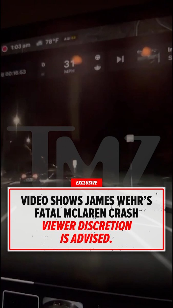 🚨 EXCLUSIVE: Car influencer James Wehr's fatal crash caught on video. Full details:
