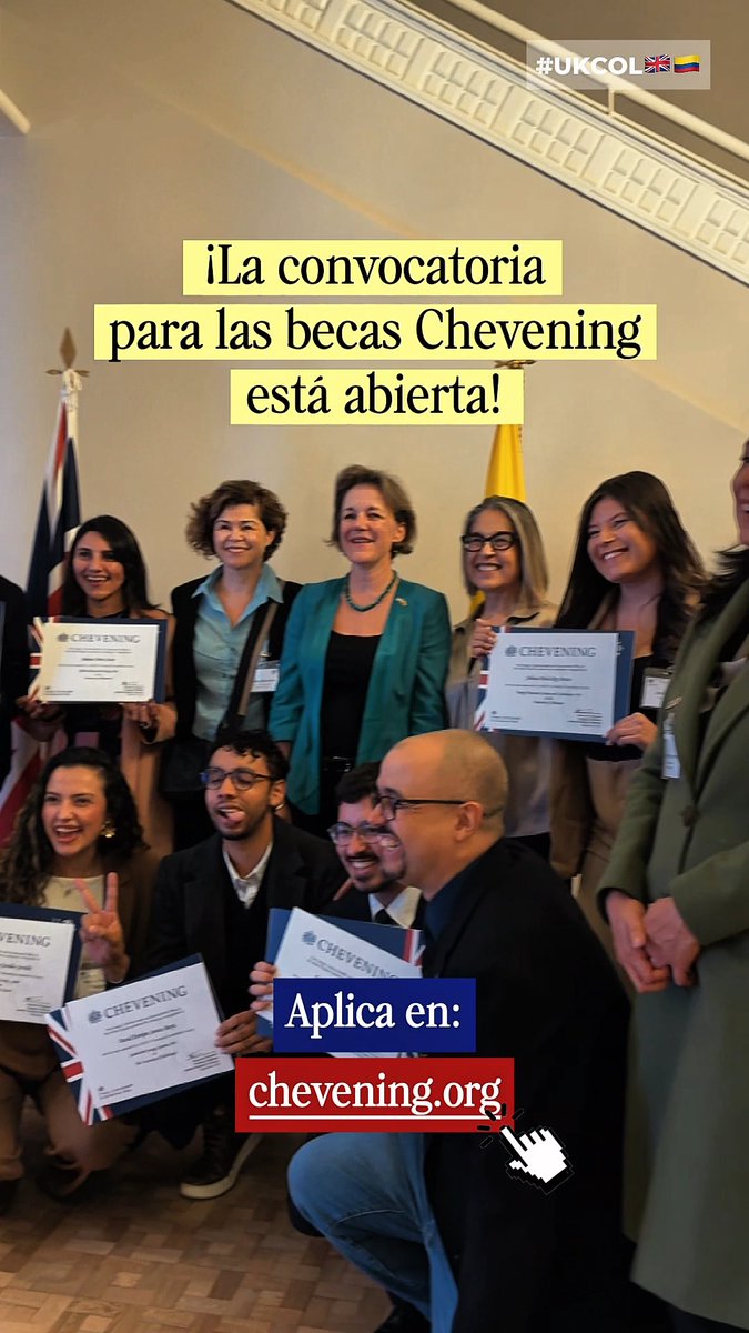 ¡Todavía puedes aplicar a la beca Chevening! Podrás estudiar cualquier maestría en cualquier universidad del Reino Unido ¡con todos los gastos pagos!🇬🇧🇨🇴 Nuestros becarios ya comienzan su viaje y tú también puedes hacerlo. Aplica antes del 6 de octubre👉🏽
