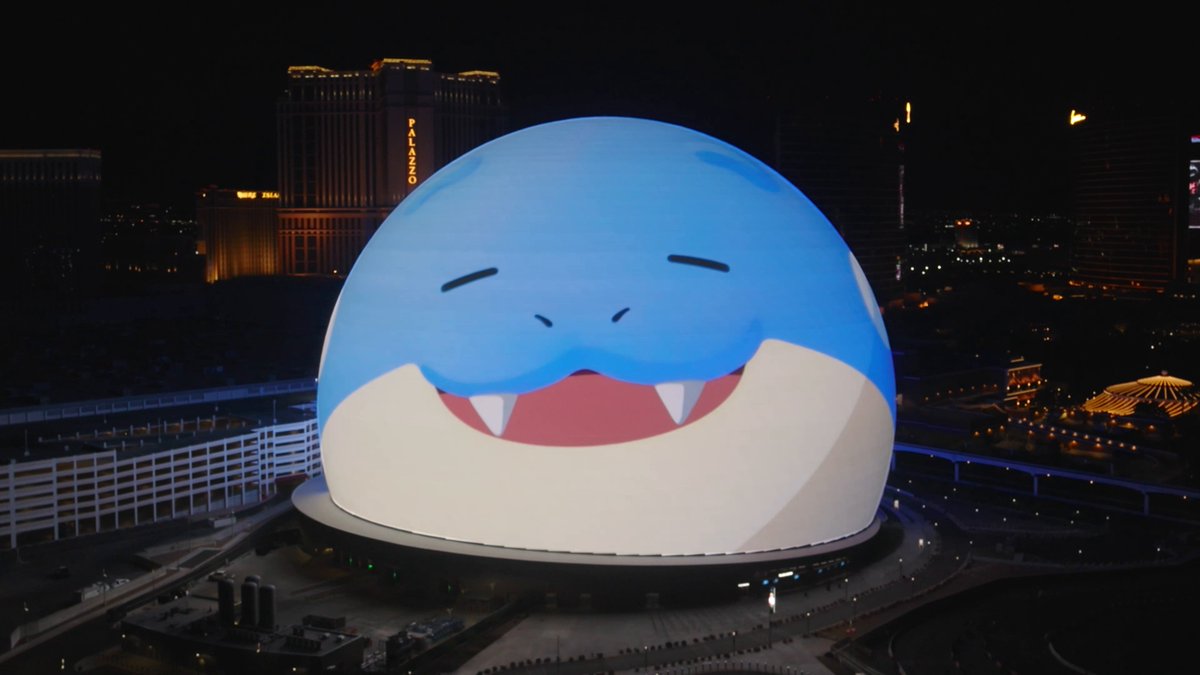 ラスベガスの夜空に、超巨大なモンスターボールが出現…！？ 『Pokémon Sleep』がSphere（スフィア）のExosphere（エクソスフィア）に登場 ✨️ ミュウとめぐる『Pokémon Sleep』の世界を、ぜひお楽しみください ☺️ #ポケモンスリープ #スフィア #spherevegas