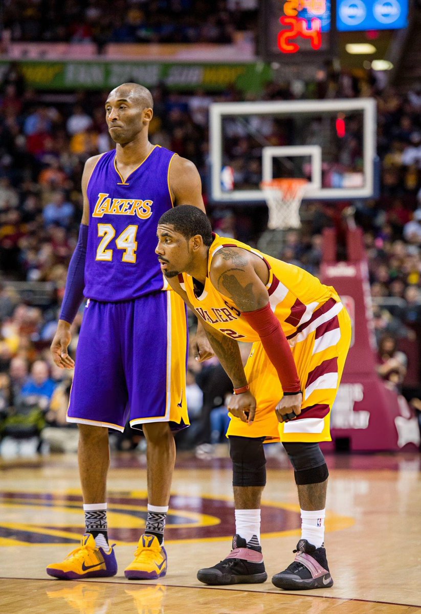 Kyrie Irving finished with 35 points in his last game against Kobe Bryant! (2016) 35 PTS 7 AST 3 REB 2 STL 63% FG (15/24) 50% FT (2/4)