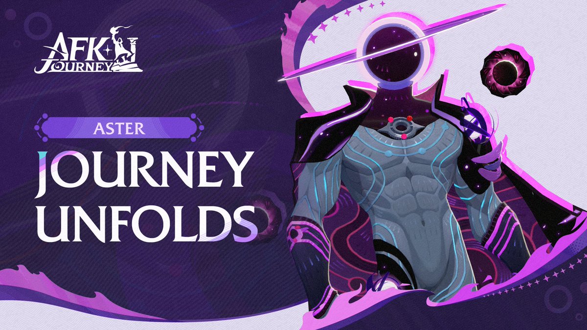 Journey Unfolds: New Hypogean Hero Aster | AFK Journey They say Aster was born before Esperia, when the universe was still steeped in chaos. A legend warns that anyone who crosses his path will be swallowed by a black hole and never return. Aster has no interest in proving those stories true. He is known as an Observer. He did not come to destroy Esperia, only to watch.