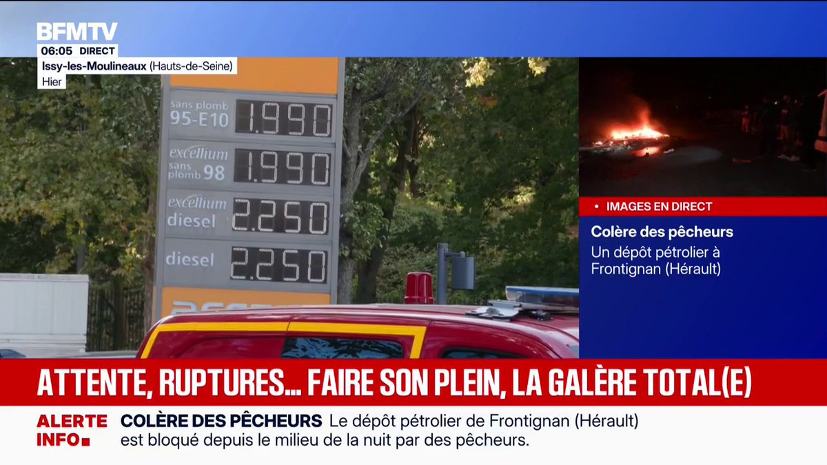 "C'est de pire en pire": à cause des files d'attente qui s'allongent et des ruptures, les Français ont de plus en plus de mal à faire leur plein de carburant