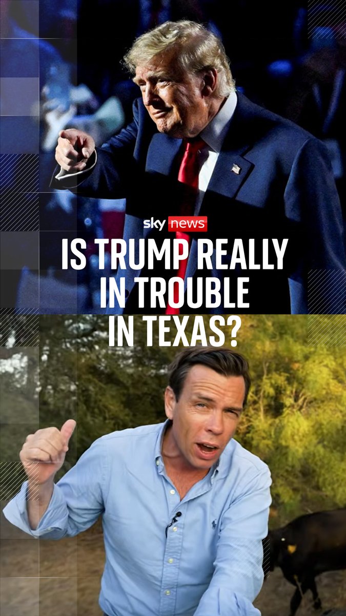 Is Trump really in trouble in Texas? For decades, Texas has been the state synonymous with the Republican Party. So why is it now on the brink of turning its back on Trump? Sky's Mark Stone went to find out. Watch the full video on Sky News' YouTube.