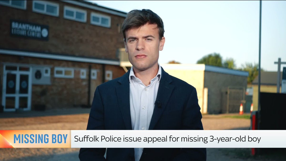 The search is continuing for three-year-old Noah, who went missing at a playground on Tuesday. Sky's Barnaby Papadopulos reports live from Brantham with the latest. Read more: