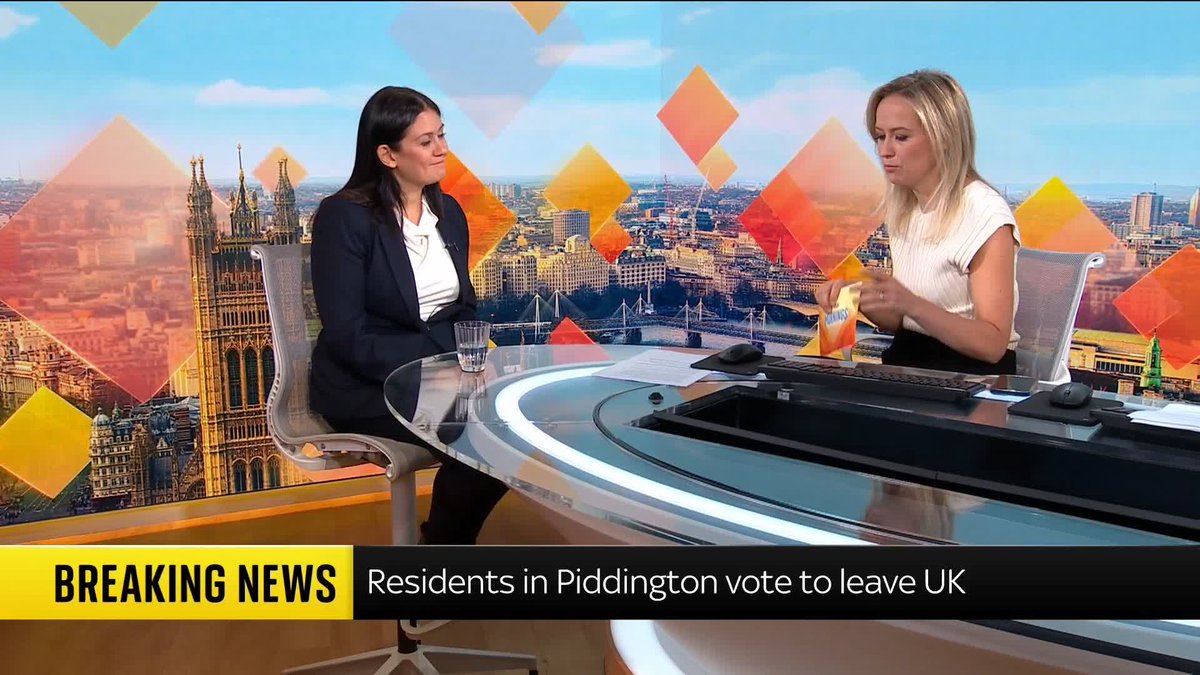 'We don't think it is acceptable for the burden of shouldering not just asylum accommodation but other forms of accommodation to fall on poorer communities' - Culture sec Sophy Ridge asks Lisa Nandy MP about Piddington's symbolic referendum ⬇️