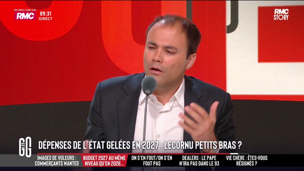 💥 "Si j'étais 1er ministre, j'assumerais de ne pas sortir plus d'argent pour les VSS et même d'en sortir moins." 🗣️ Charles Consigny : "Je suis frappé de voir la névrose collective de la France. Personne n'arrive à baisser les dépenses publiques. Il faut les baisser de 150 milliards. Et si le pays n'est pas mûr, on envoie des CRS." #GGRMC