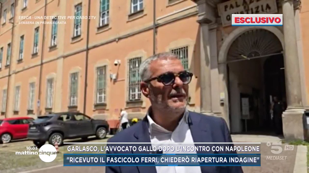 #Garlasco, svolta nel giallo della morte di Giovanni Ferri: il Procuratore Napoleone ricostituisce il fascicolo. Parla l'avvocato Gallo: "Chiederò la riapertura delle indagini" #Mattino5 è in diretta su #Canale5 e in streaming su Mediaset Infinity