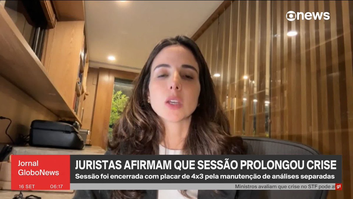 "Enquanto não se decidir se há ou não elementos suficientes para investigar o ministro Alexandre de Moraes, o Supremo vai continuar sangrando", diz Luísa Ferreira, professora de Direito da FGV-SP. ️➡️#JornalGloboNews de segunda a sexta, às 06h, na #GloboNews