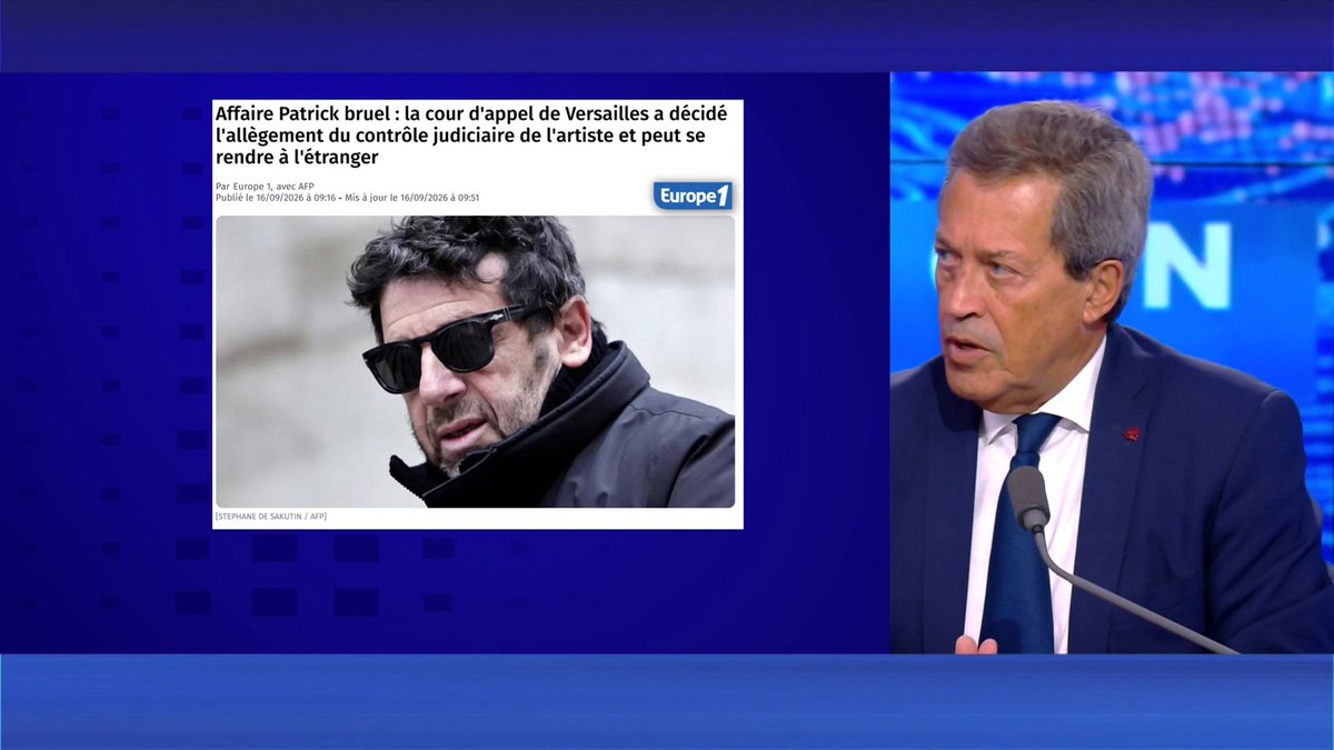 «Il ne faut pas croire que la justice lui fait un cadeau, c'est uniquement des moyens techniques de préservation de la conduite de l'instruction», estime l'ancien magistrat Georges Fenech dans #100Frontieres après l'allégement du contrôle judiciaire de Patrick Bruel