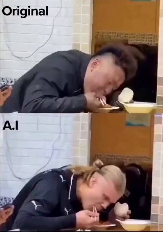 The viral video of Erling Haaland getting scared by his own reflection was never real. That clip of Erling Haaland jumping at his own reflection while eating spread like wildfire and looked convincing enough that millions took it as real. The footage began as a comedy skit by Chinese creator Jin Long before an AI face swap turned it into the version featuring the Manchester City striker.