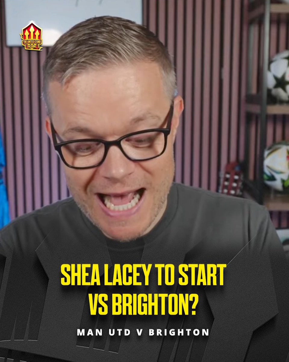"The HEAD OF PR will be in the dressing room tonight!" 👀 Do you think Shea Lacey will start tonight vs Brighton? 🤔 #mufc