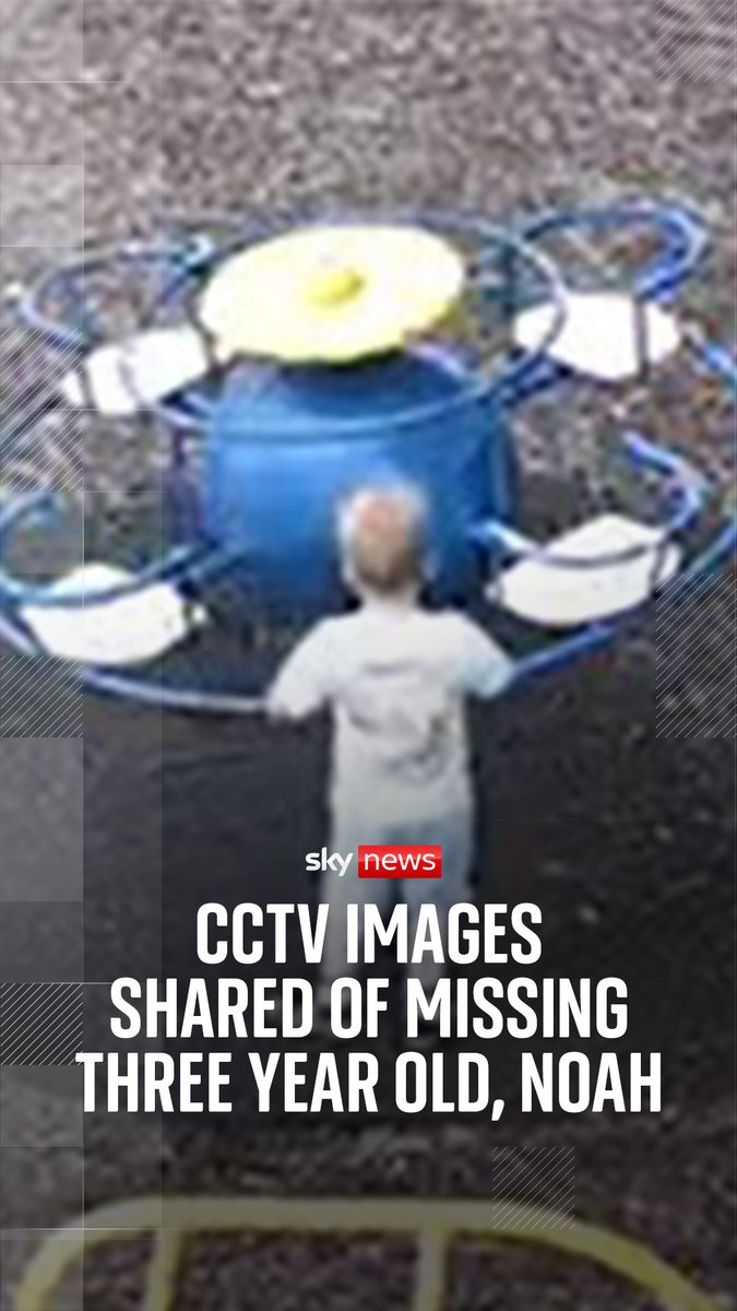 The last known sighting of missing three-year-old Noah, from Brantham, has been released. He was last seen at around 2pm on Tuesday. The toddler is said to have run away while at the playground with a relative.
